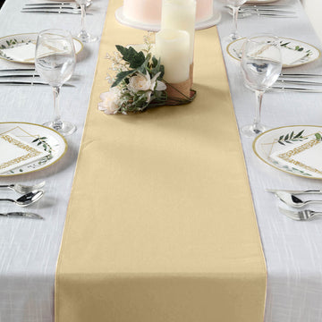 Champagne Polyester Table Runner 12"x108"
