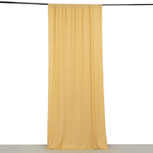 Champagne 4-Way Stretch Spandex Drapery Panel with Rod Pockets, Photography Backdrop Curtain