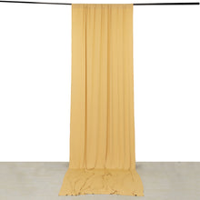 Champagne 4-Way Stretch Spandex Drapery Panel with Rod Pockets, Backdrop Curtain