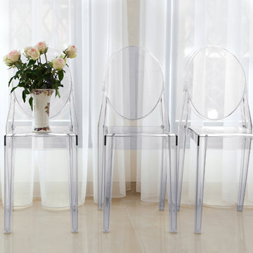 Stackable Clear Acrylic Ghost Banquet Chairs: Elegant and Versatile