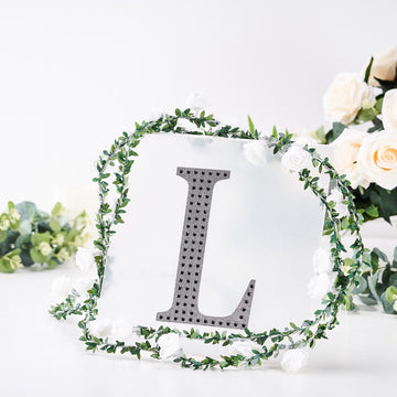 Elevate Your Event Decor with Black Rhinestone Alphabet Letter Stickers