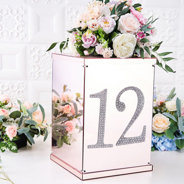Versatile and Stylish: Silver Rhinestone Number 2 Stickers for Event Decor
