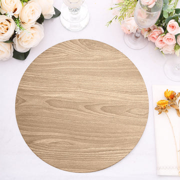 Add Elegance to Your Table with Natural Walnut Wood Design Placemats