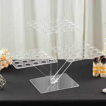 18inch Tall Clear 3-Tier Acrylic 72-Slot Mini Cupcake Display Stand