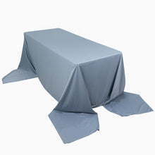 Dusty Blue Premium Scuba Rectangular Tablecloth, Wrinkle Free Polyester Seamless Tablecloth