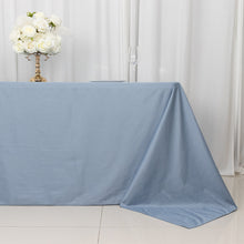 Dusty Blue Premium Scuba Rectangular Tablecloth, Wrinkle Free Polyester Seamless Tablecloth