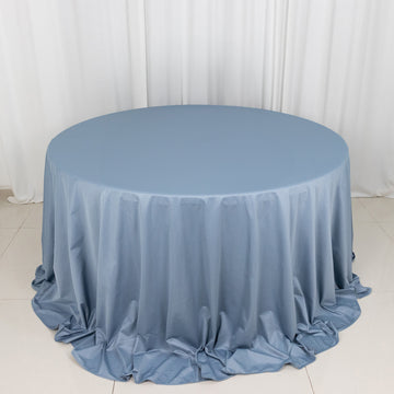 Elevate Your Event Decor with the Dusty Blue Premium Scuba Round Tablecloth