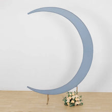 Dusty Blue Spandex Crescent Moon Chiara Backdrop Stand Cover, Wedding Arch Cover