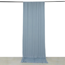 Dusty Blue 4-Way Stretch Spandex Drapery Panel with Rod Pockets, Backdrop Curtain
