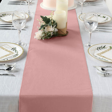 Dusty Rose Polyester Table Runner 12"x108"