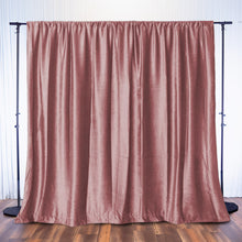 Dusty Rose Premium Smooth Velvet Divider Backdrop Curtain Panel, Privacy Photo Booth Event Drapes with Rod Pocket - 8ftx8ft