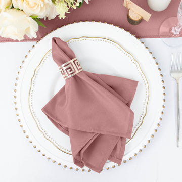 Versatile and Practical Dusty Rose Dinner Napkins