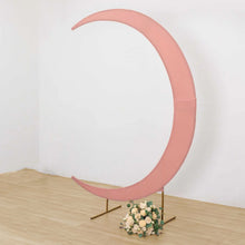 Dusty Rose Spandex Crescent Moon Chiara Backdrop Stand Cover, Wedding Arch Cover