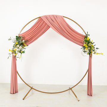 Dusty Rose 4-Way Stretch Spandex Divider Backdrop Curtain, Wrinkle Resistant Event Drapery Panel with Rod Pockets - 5ftx18ft
