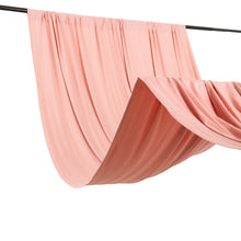 Dusty Rose 4-Way Stretch Spandex Drapery Panel with Rod Pockets, Photography Backdrop Curtain