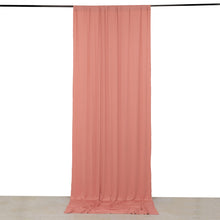 Dusty Rose 4-Way Stretch Spandex Drapery Panel with Rod Pockets, Backdrop Curtain
