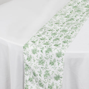 Elevate Your Event with Elegance with Dusty Sage Green Table Runner