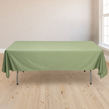 Dusty Sage Green Premium Scuba Rectangular Tablecloth, Wrinkle Free Polyester Seamless Tablecloth - 60"x102"