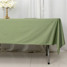 Dusty Sage Green Premium Scuba Rectangular Tablecloth, Wrinkle Free Polyester Seamless Tablecloth