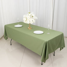 Dusty Sage Green Premium Scuba Rectangular Tablecloth, Wrinkle Free Polyester Seamless Tablecloth