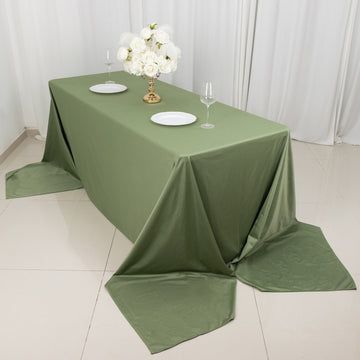 Dusty Sage Green Premium Scuba Rectangular Tablecloth