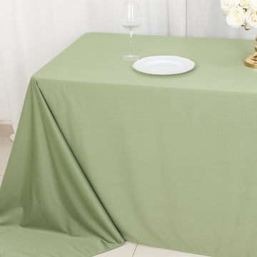 Create Unforgettable Memories with the Dusty Sage Green Premium Scuba Rectangular Tablecloth