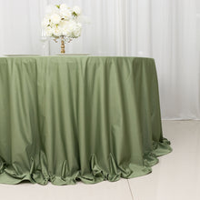 Dusty Sage Green Premium Scuba Round Tablecloth, Polyester Seamless Tablecloth 132inch