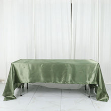 Eucalyptus Sage Green Seamless Rectangular Tablecloth 60X126 Inches Satin