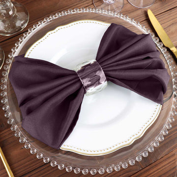 Elegant Eggplant Cloth Dinner Napkins for a Classy Tablescape