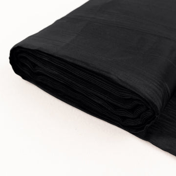 Create an Enchanting Atmosphere with Black Accordion Crinkle Taffeta Fabric