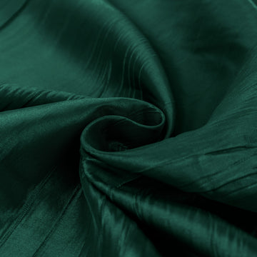 Versatile and High-Quality Hunter Emerald Green Accordion Crinkle Taffeta Fabric