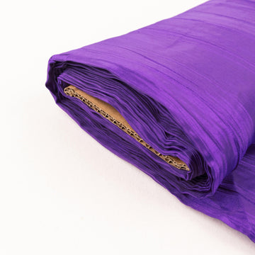Create Unforgettable Events with Purple Accordion Crinkle Taffeta Fabric