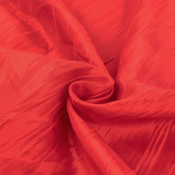 Unleash Your Creativity with Red Accordion Crinkle Taffeta Fabric