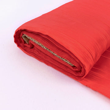 Create Unforgettable Memories with Red Accordion Crinkle Taffeta Fabric