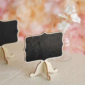 Enhance Your Event Decor with the Black Mini Wooden Chalkboard Signs