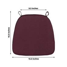Chair Cushion Pads - Microfiber Polyester Burgundy Chair Cushion with Measurements of 15.5 inches and 9.5 inches