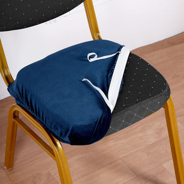 Versatile and Practical: The Stretch Velvet Chair Cushion Protector With Tie