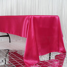 Rectangular Fuchsia Satin Tablecloth 60 Inch x 126 Inch  