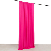Fuchsia 4-Way Stretch Spandex Drapery Panel with Rod Pockets, Photography Backdrop Curtain