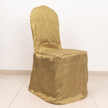 Gold Crushed Taffeta Chair Cover
