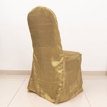 Gold Crushed Taffeta Chair Cover
