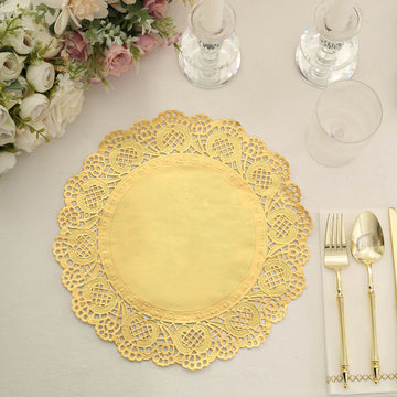 Elevate Your Table with Elegant Gold Paper Placemats