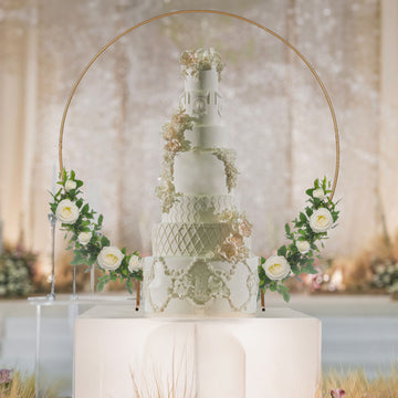 Stunning Gold Metal 4ft Wedding Cake Display Stand