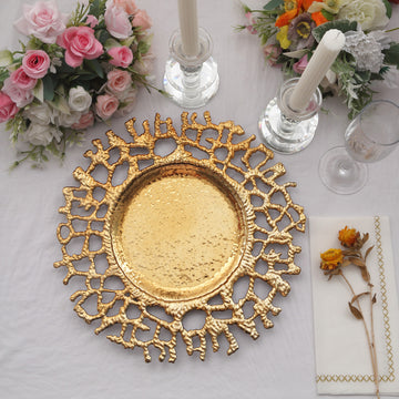 Elevate Your Table Setting with Gold Acrylic Charger Plates