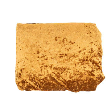 Gold Crushed Velvet Fabric Bolt, DIY Craft Fabric Roll - 65"x5 Yards