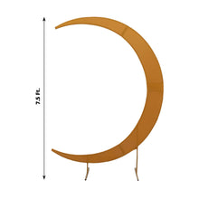Gold Spandex Crescent Moon Chiara Backdrop Stand Cover, Custom Fitted Wedding Arch Cover