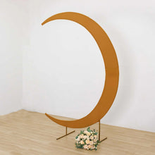Gold Spandex Crescent Moon Chiara Backdrop Stand Cover, Custom Fitted Wedding Arch Cover