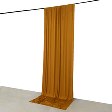 Gold 4-Way Stretch Spandex Drapery Panel with Rod Pockets, Photography Backdrop Curtain