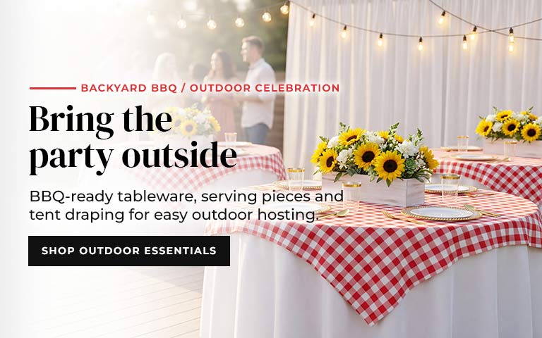Transform your backyard into the ultimate celebration spot with BBQ-ready tableware, stylish serv...