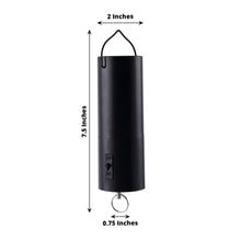 Ceiling hanging decor, hanging lights & chandelier: Black Plastic | Metal Cylinder with measurements of 7.5 inches and 0.75 inches